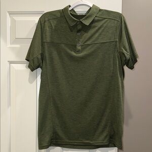Kuhl Men’s Large Green Engineered Shirt Sleeve Performance Wicking Polo Shirt